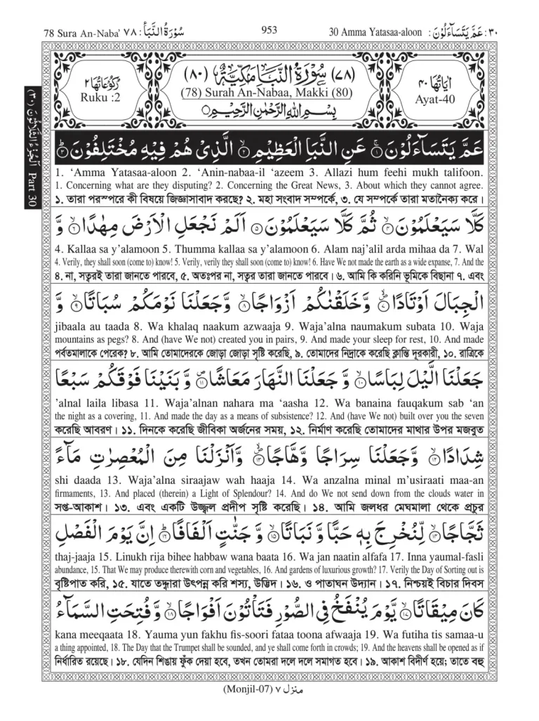 Holy Quran 30. Amma Yeatasaluna (C)==-01