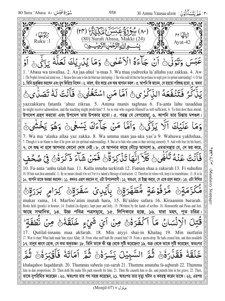 Holy Quran 30. Amma Yeatasaluna (C)==-06