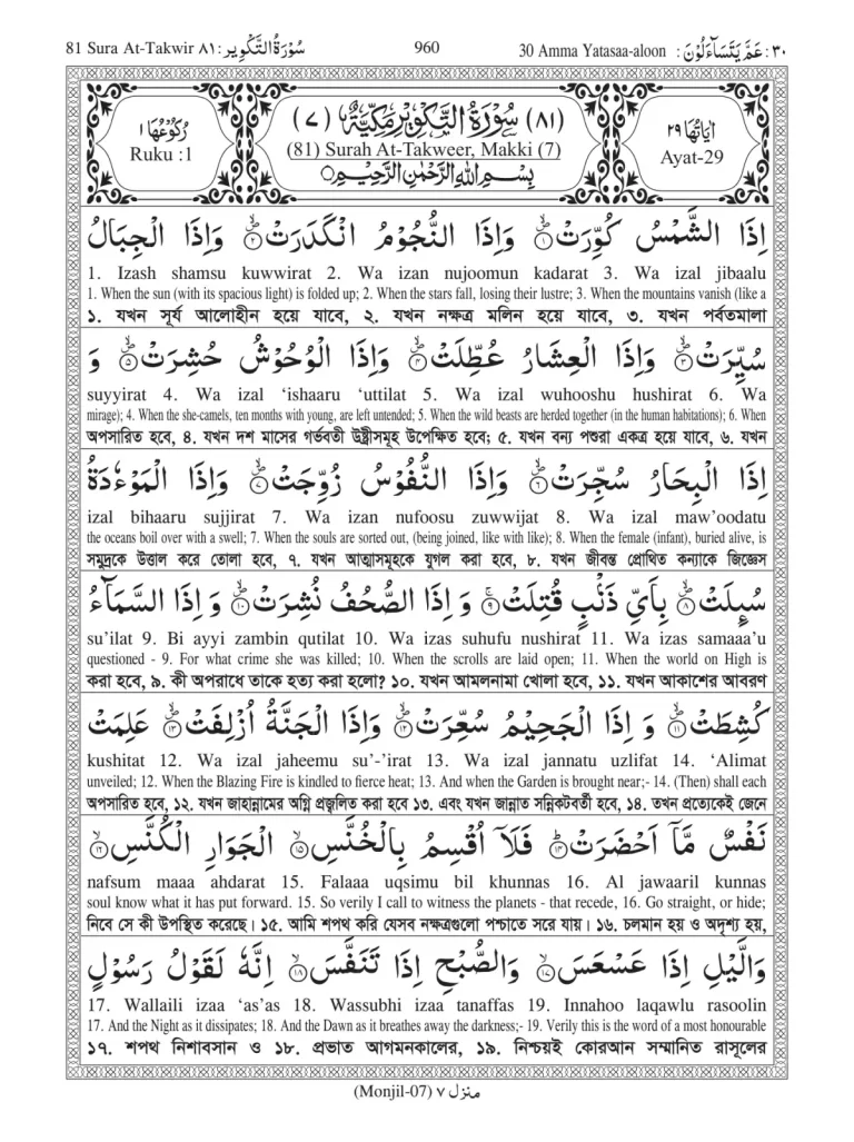 Holy Quran 30. Amma Yeatasaluna (C)==-08