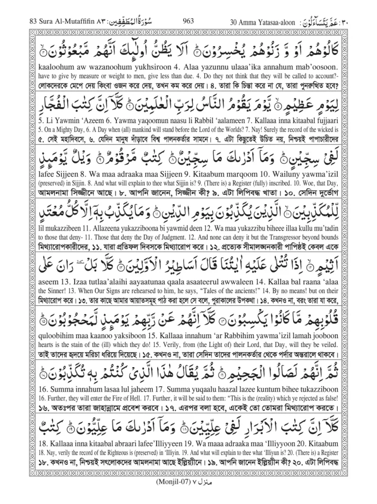 Holy Quran 30. Amma Yeatasaluna (C)==-11